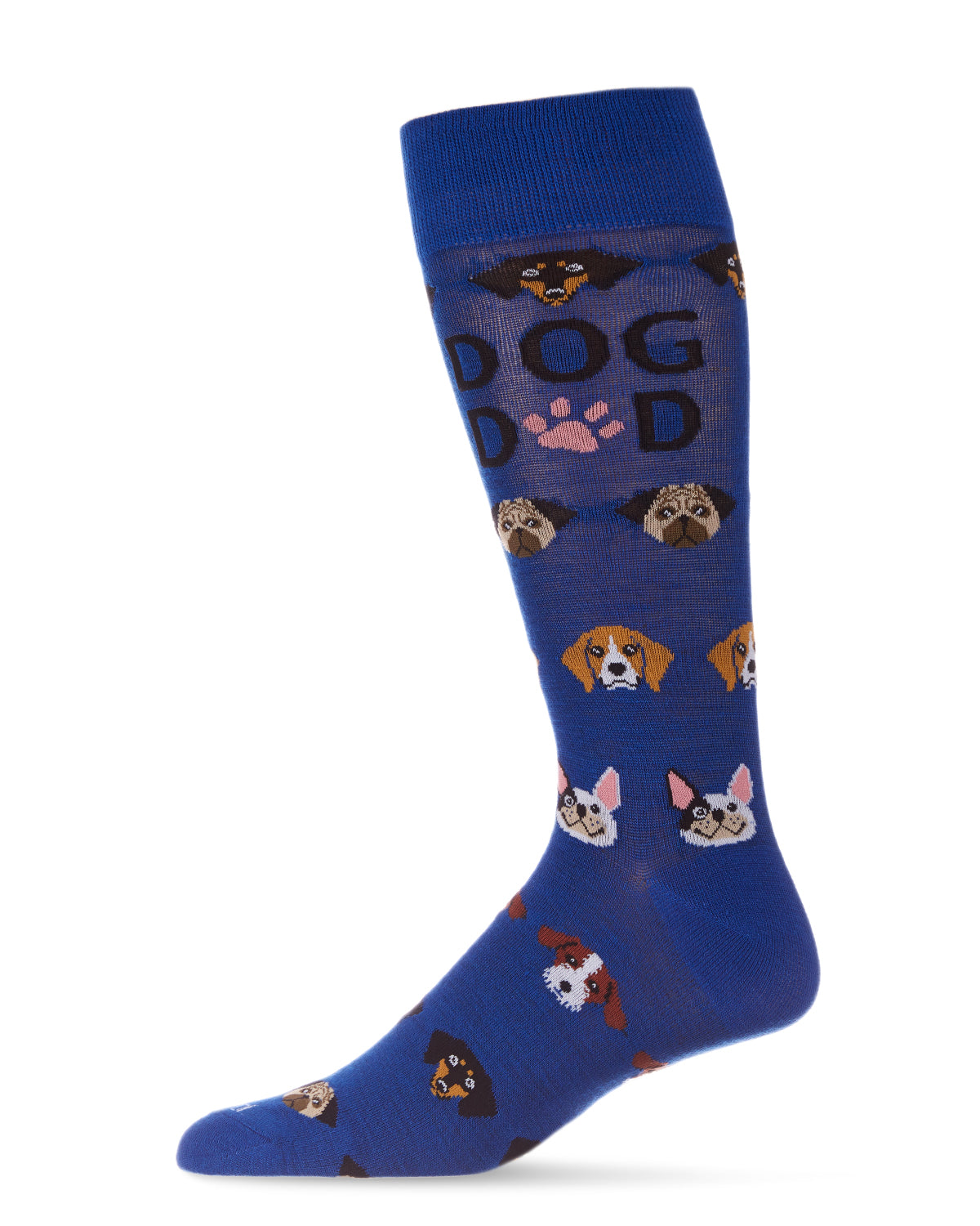Men's Best Dog Dad Bamboo Blend Novelty Crew Sock : Color: Surf the Web