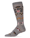 Men's Best Dog Dad Bamboo Blend Novelty Crew Sock : Color: Med Gray Heather