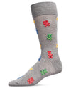 Men's Yummy Gummy Bears Bamboo Blend Novelty Crew Sock : Color: Med Gray Heather