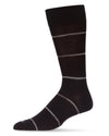 Men's Spacedye Stripe Bamboo Dress Crew Socks : Color: Black