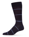 Men's Spacedye Stripe Bamboo Dress Crew Socks : Color: Navy