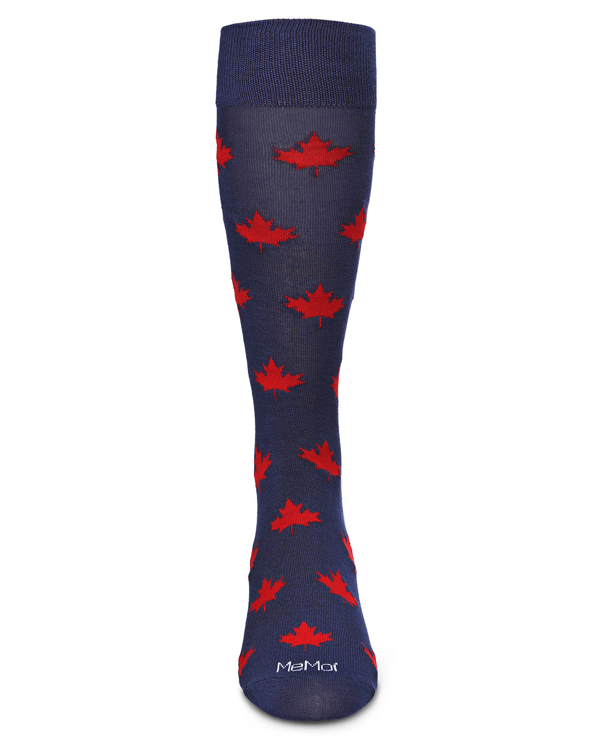 Men's Oh Canada Maple Leaf Bamboo Blend Crew Sock : Color: Navy