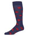 Men's Oh Canada Maple Leaf Bamboo Blend Crew Sock : Color: Navy