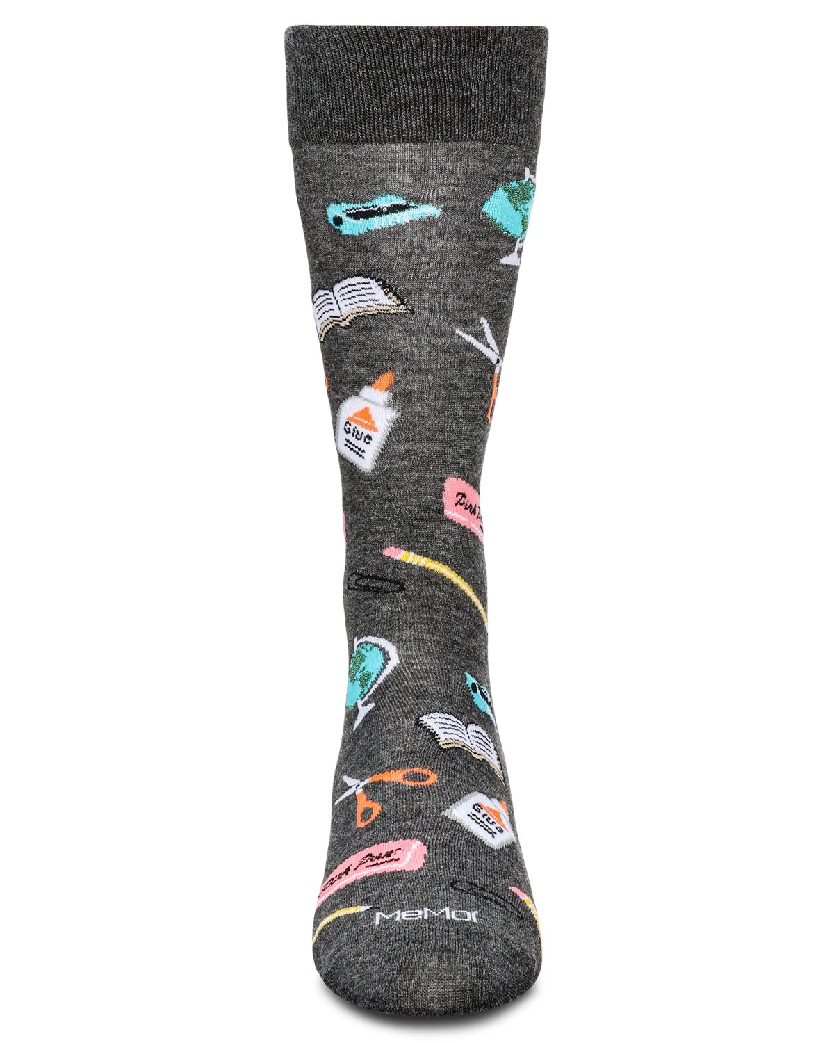 Men's School Supplies Bamboo Crew Socks : Color: Dark Gray Heather