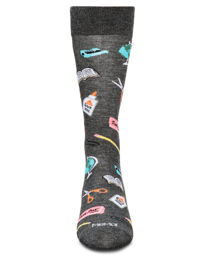 Men's School Supplies Bamboo Crew Socks : Color: Dark Gray Heather