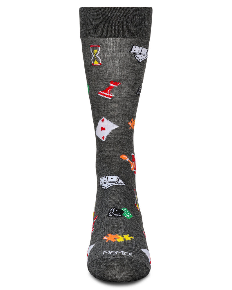 Men's Embroidered Games Bamboo Crew Socks