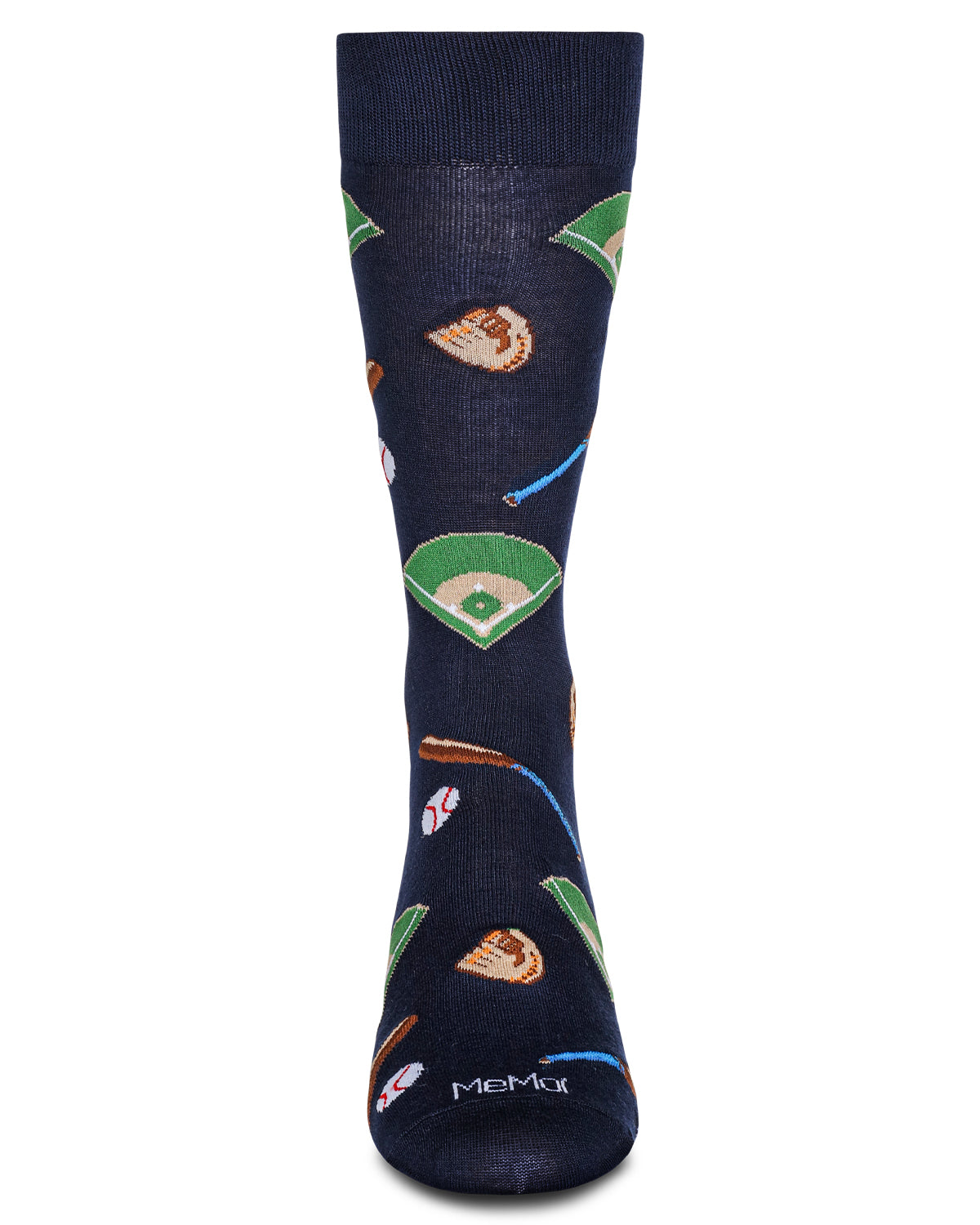 Men's Baseball Bamboo Crew Socks : Color: Navy