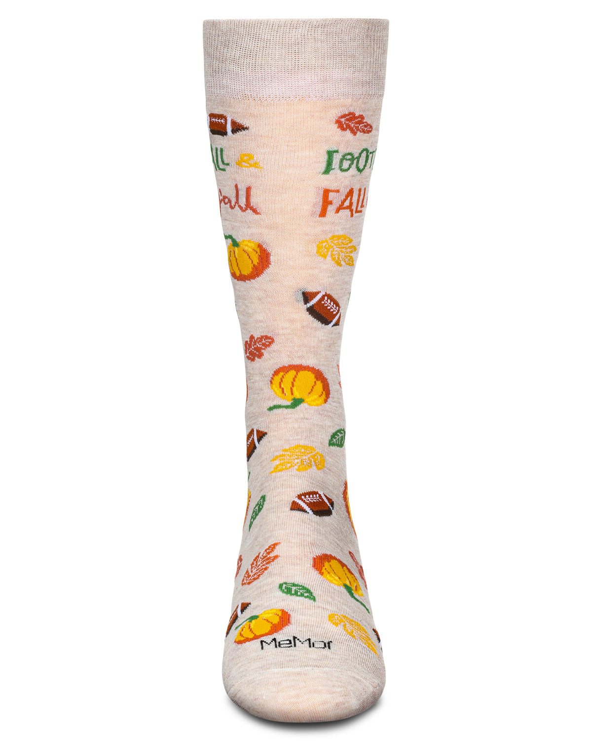 Men's Football & Fall Bamboo Crew Socks : Color: Oatmeal Heather