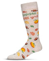 Men's Football & Fall Bamboo Crew Socks : Color: Oatmeal Heather
