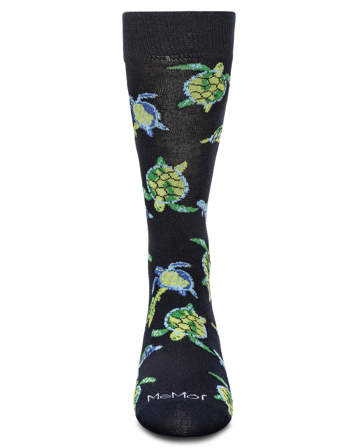 Men's Turtles Bamboo Crew Socks : Color: Navy