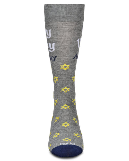 Men's Oy Vey All Day Bamboo Crew Socks : Color: Med Gray Heather