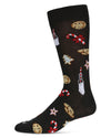 Men's Milk & Cookies Holiday Crew Socks : Color: Black