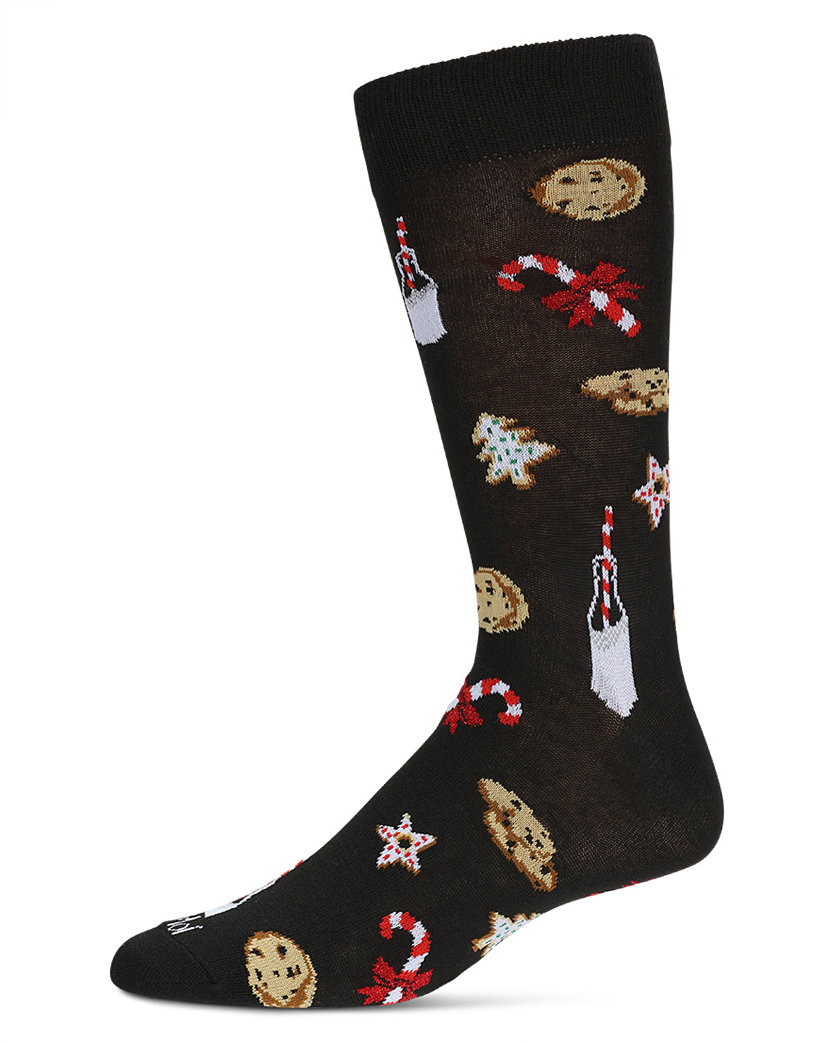 Men's Milk & Cookies Holiday Crew Socks : Color: Black