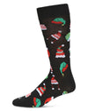 Men's Santa Hats Christmas Crew Socks : Color: Black