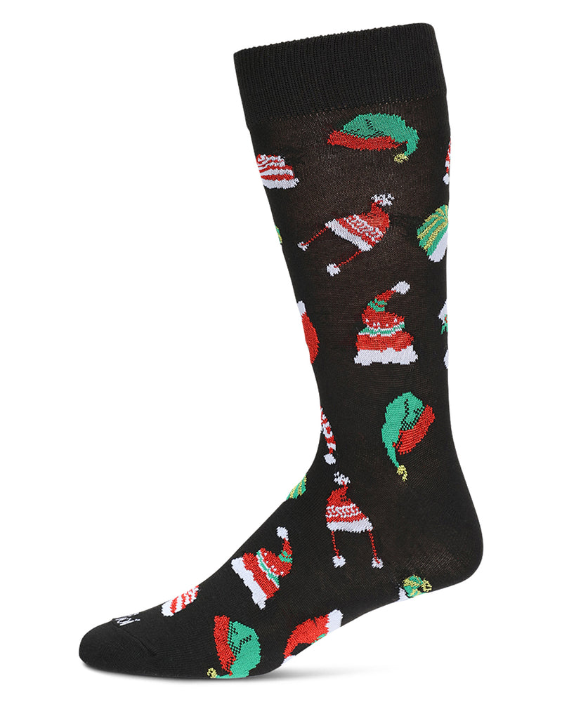 Men's Santa Hats Holiday Crew Socks