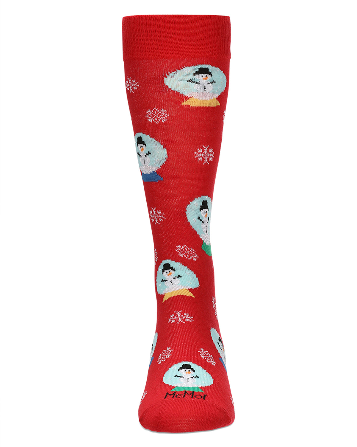 Men's Snow Globes Holiday Crew Socks : Color: Red
