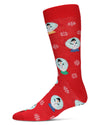 Men's Snow Globes Holiday Crew Socks : Color: Red