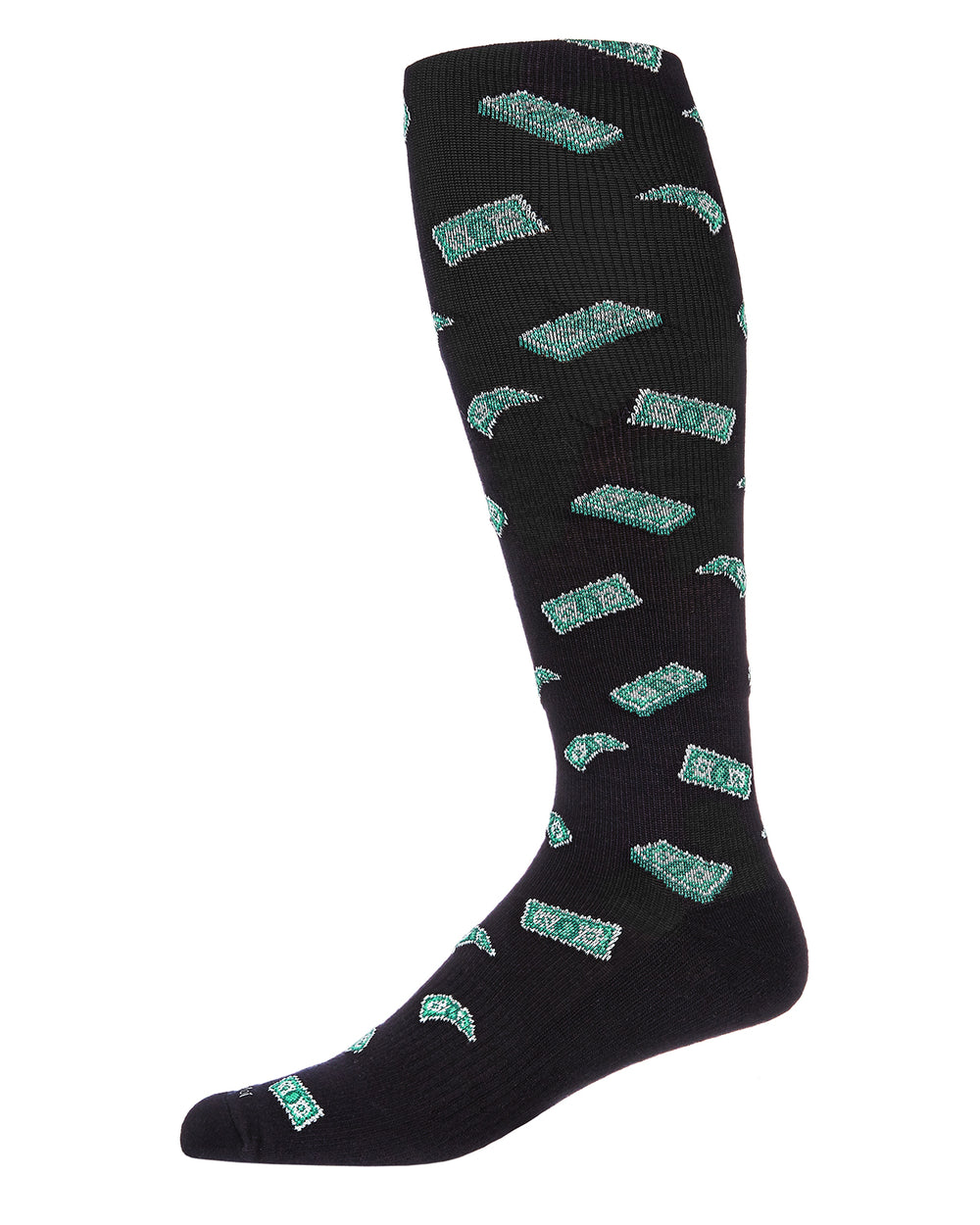 Men's Money Bamboo Blend 8-15mmHg Graduated Compression Socks : Color: Black