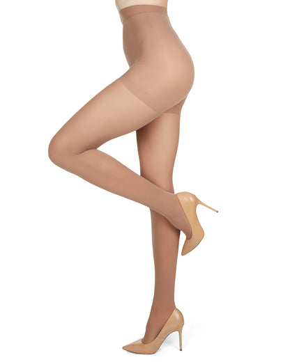 6 Pair Women's Microfiber 60 Denier Control Top Tights : Color: Black