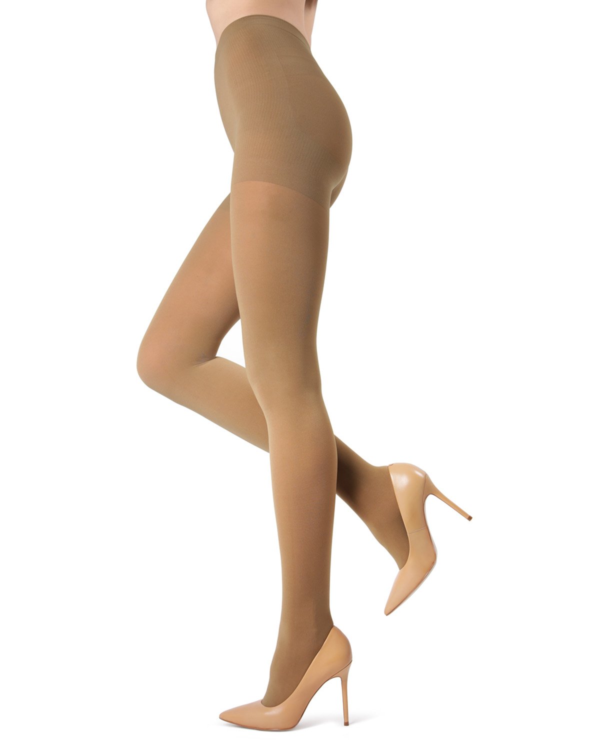 6 Pair Women's Microfiber 60 Denier Control Top Tights : Color: Sunfair