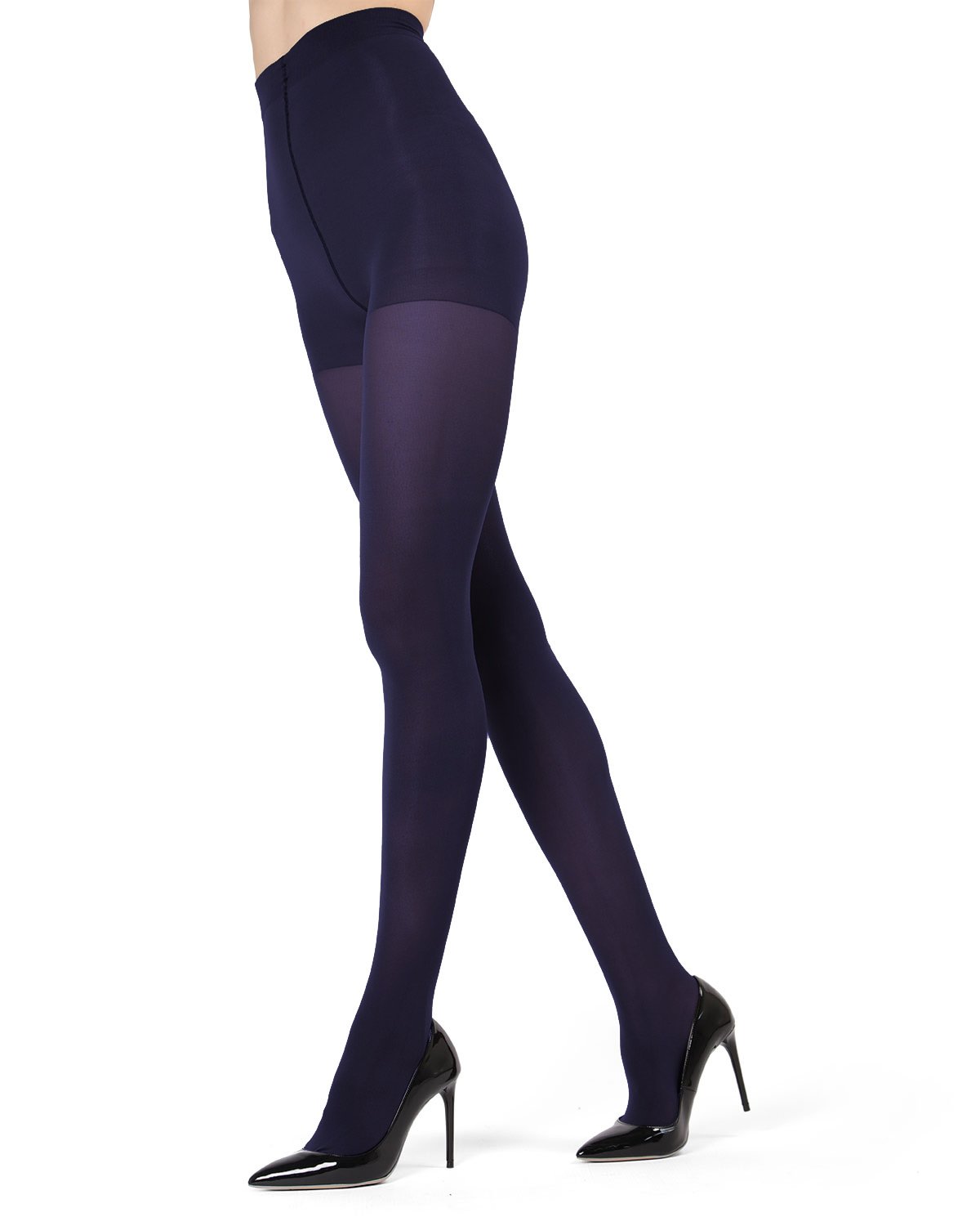 6 Pair Women's Microfiber 60 Denier Control Top Tights : Color: Dark Navy