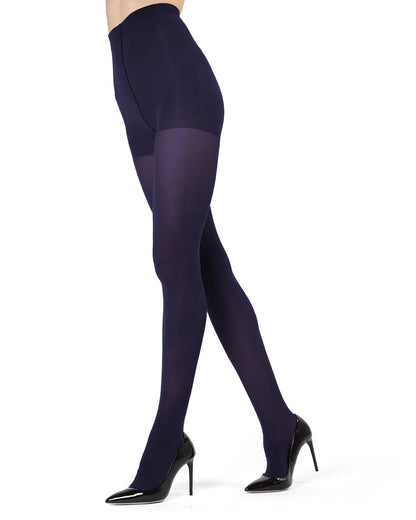 6 Pair Women's Microfiber 60 Denier Control Top Tights : Color: Dark Navy