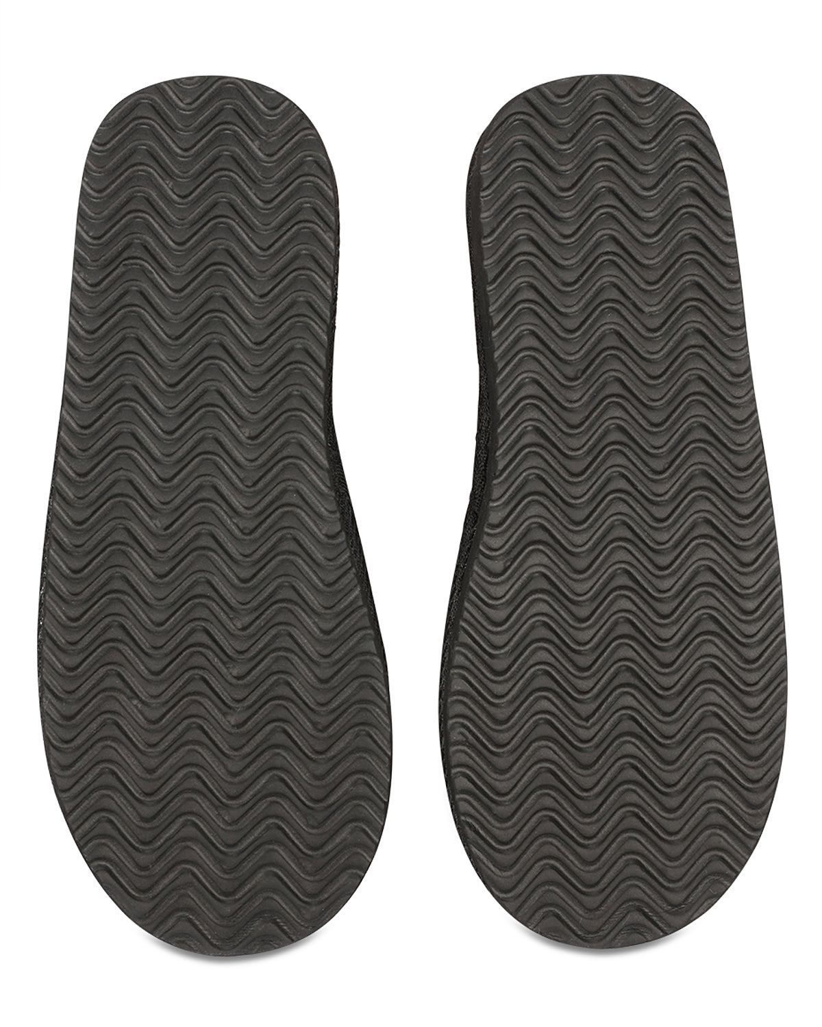 Men's Memory Foam True Suede Plush Slippers : Color: Black