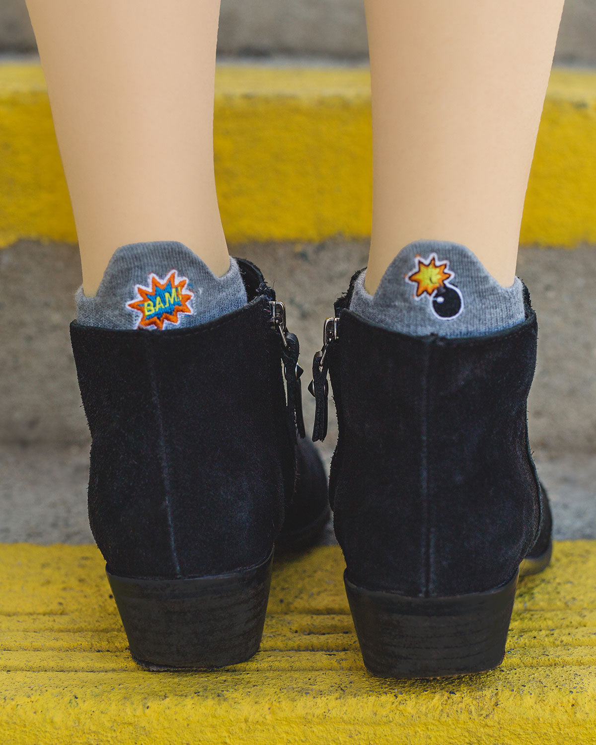 Women's Bombs Away Low-Cut Tab Socks : Color: Medium Gray Heather