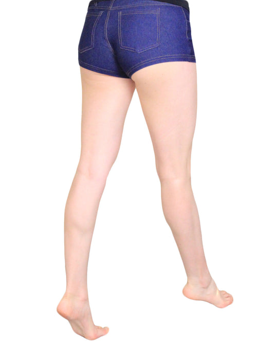Women's Jouces Cheeky Denim Shorts : Color: Blue Denim