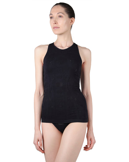Women's Seamless Racerback Lightweight Camisole Tank Top : Color: Limo Black