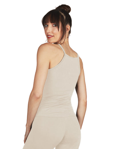 Women's Bamboo Blend Moisture Wicking Basic Tank Top : Color: Ivory