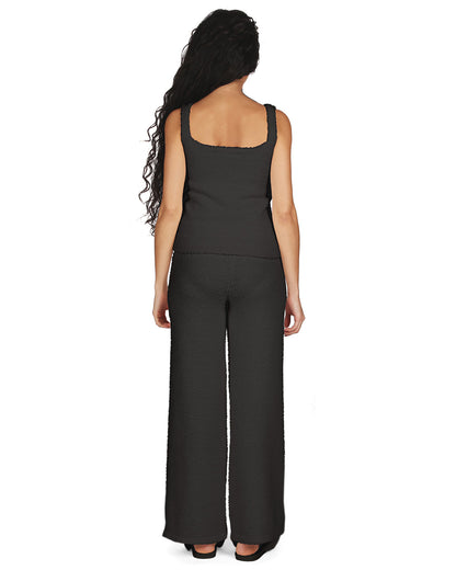 Women's Soft Cozy Knit Comfy Scoop Neckline Tank Top : Color: Black
