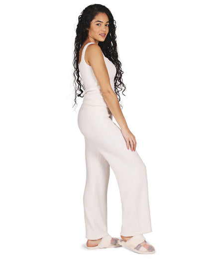 Women's Soft Cozy Knit Comfy Scoop Neckline Tank Top : Color: Ivory