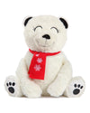 Cozy Buddies Stuffed Bear with Matching Polka Dot Sock : Color: White