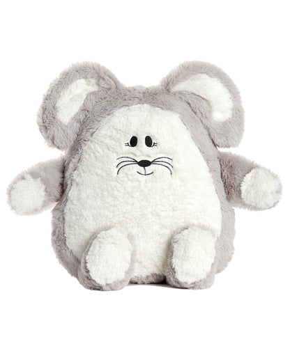 Cozy Buddies Stuffed Bunny with Matching Striped Sock : Color: Gray