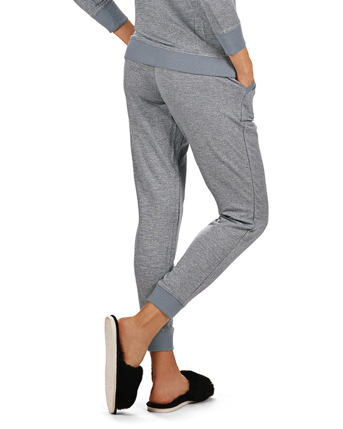 Women's Space Dye Baby Terry Bamboo Blend Jogger Pants : Color: Blue