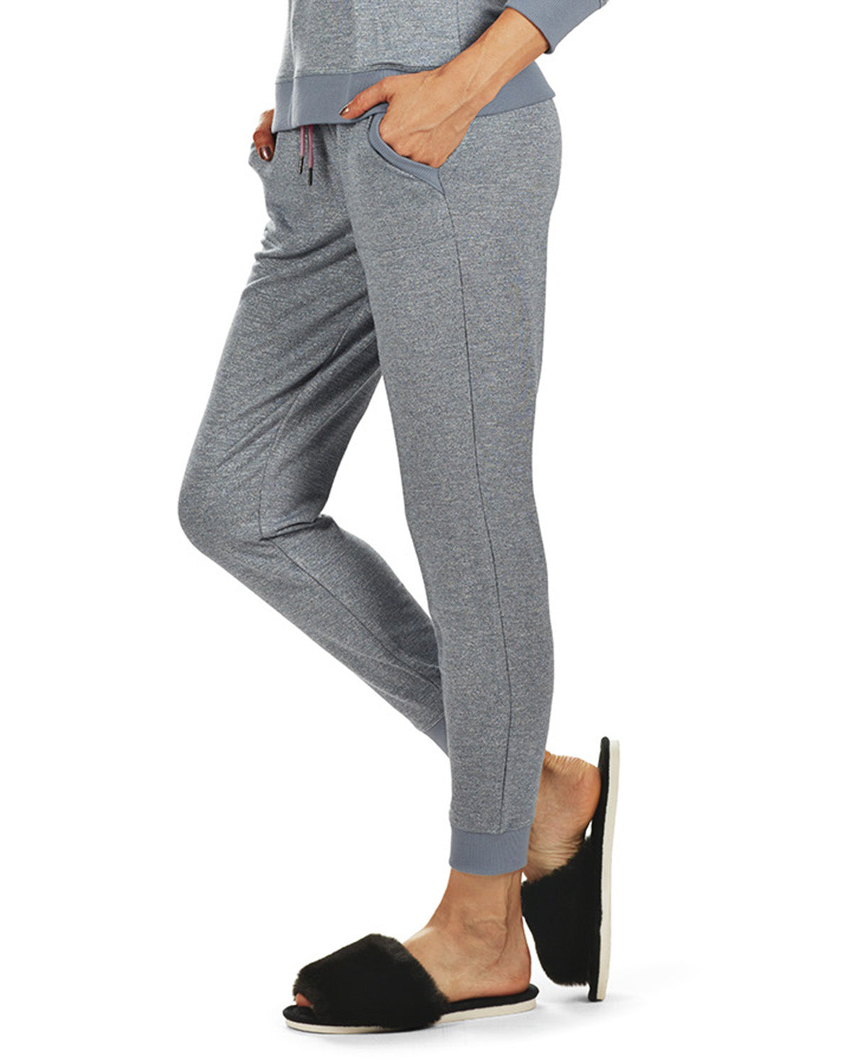 Women's Space Dye Baby Terry Bamboo Blend Jogger Pants : Color: Blue