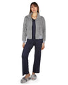 Women's Plush Zippered Front Warm and Cozy Jacket : Color: Light Gray Heather