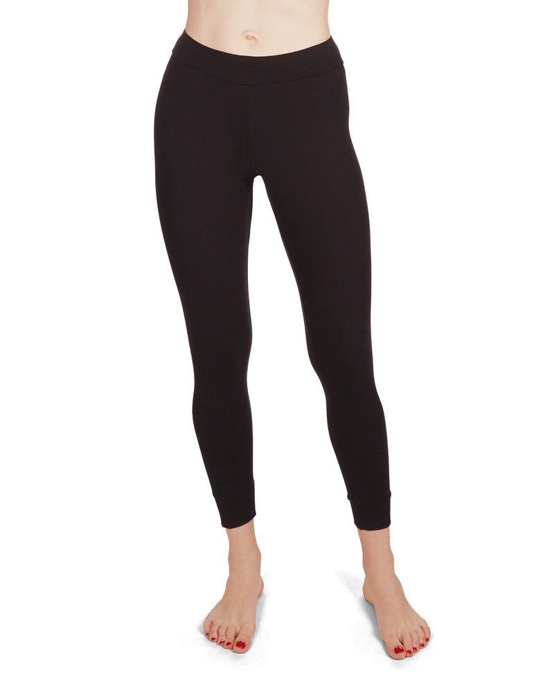 Be IcOu Icon Modeling Leggins in Black Bamboo - Size M-Solidea