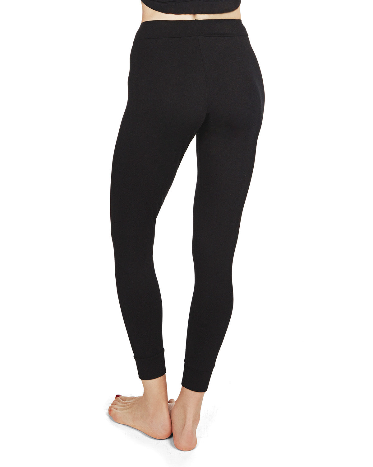 Women's Eco Basics Bamboo Blend Slim-Fit Solid Leggings : Color: BLACK
