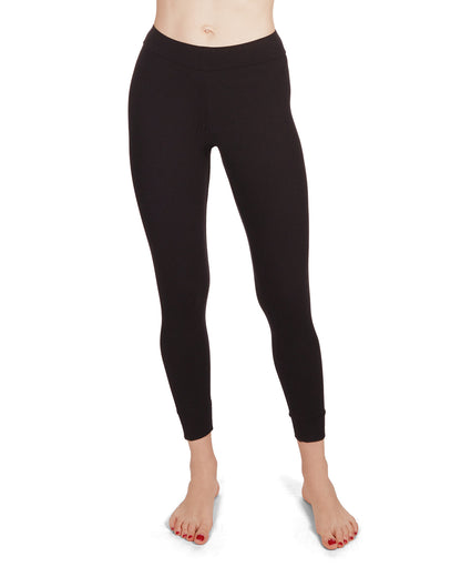 Women's Eco Basics Bamboo Blend Slim-Fit Solid Leggings : Color: BLACK