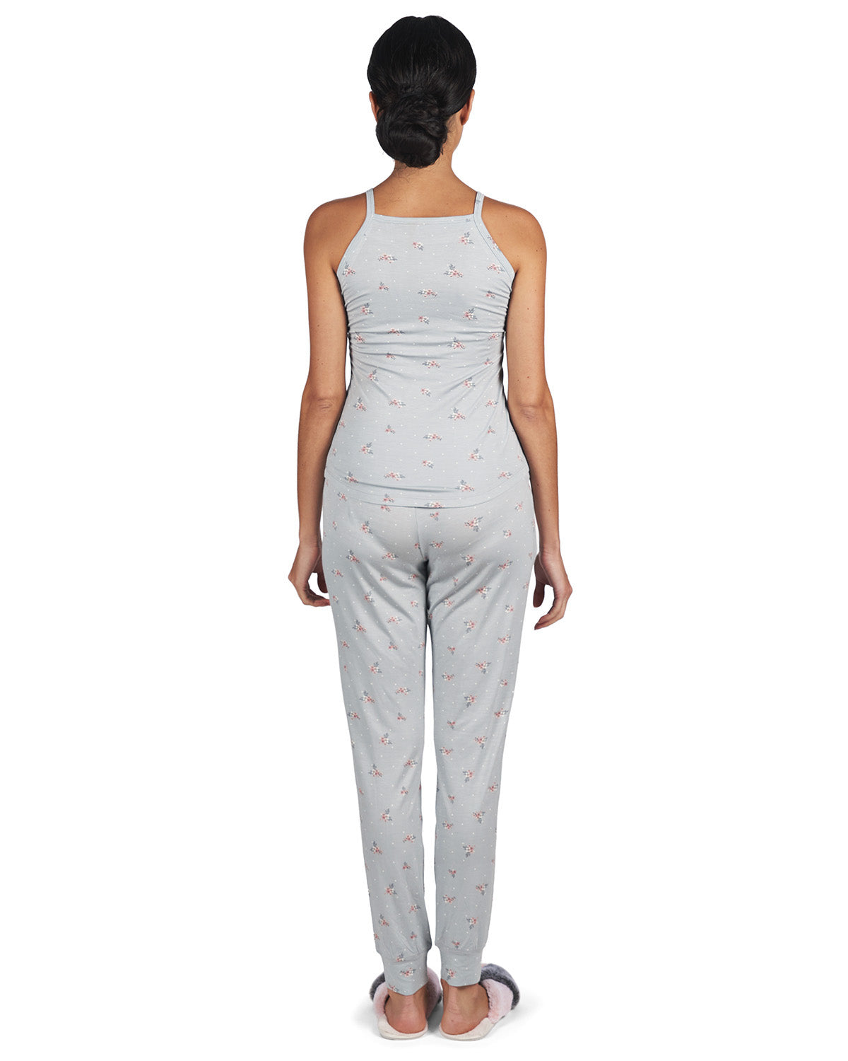 Women's Ditsy Floral Ultra-Soft Bamboo Blend Leggings : Color: Gray