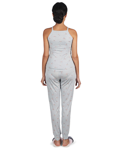 Women's Ditsy Floral Ultra-Soft Bamboo Blend Leggings : Color: Gray