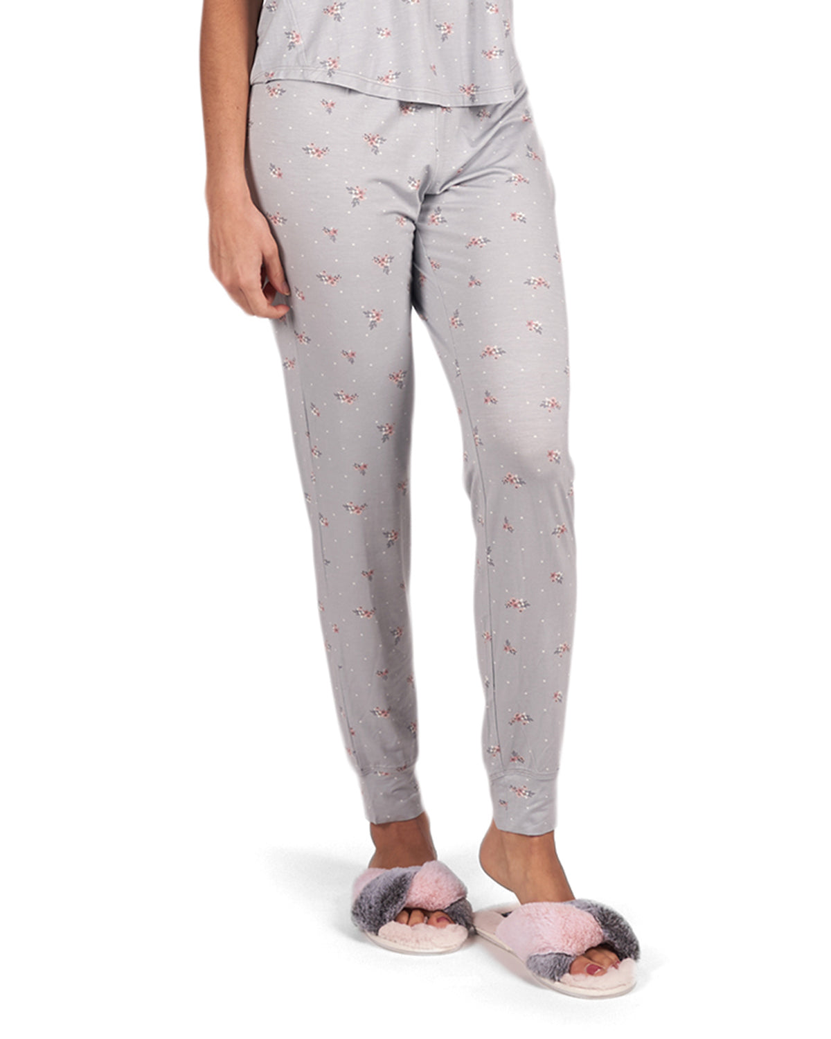 Women's Ditsy Floral Ultra-Soft Bamboo Blend Leggings : Color: Gray