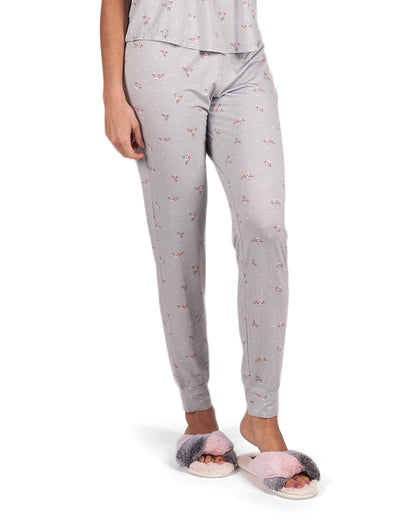 Women's Ditsy Floral Ultra-Soft Bamboo Blend Leggings : Color: Gray