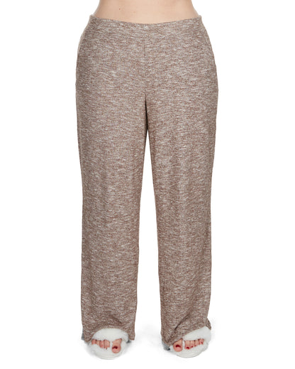 Women's Hacci Wide Leg Soft Lightweight Lounge Pants : Color: Pebble Brown