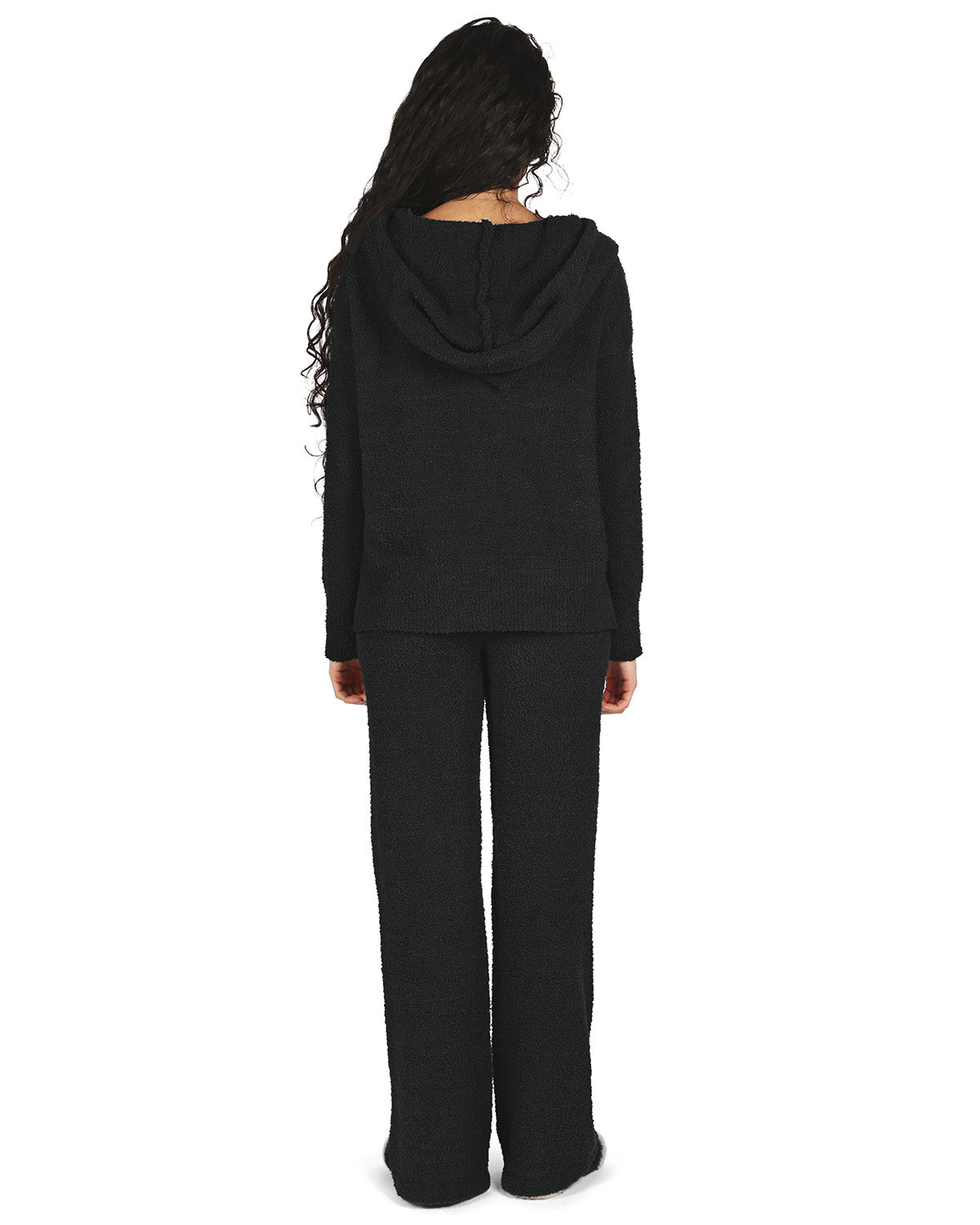 Women's Cozy Knit Ultra-Soft Solid Lounge Pants : Color: Black