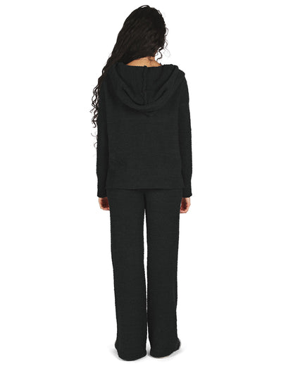 Women's Cozy Knit Ultra-Soft Solid Lounge Pants : Color: Black