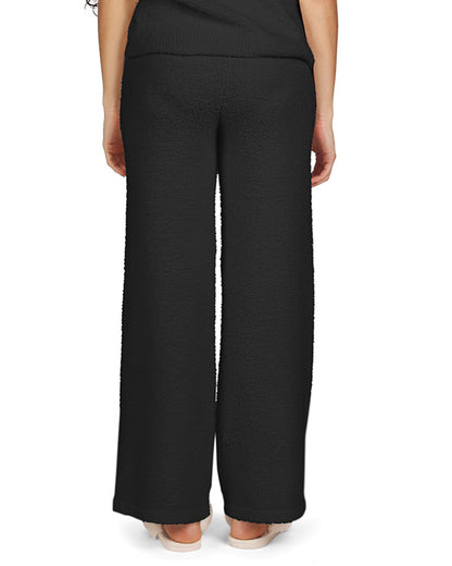 Women's Cozy Knit Ultra-Soft Solid Lounge Pants : Color: Black
