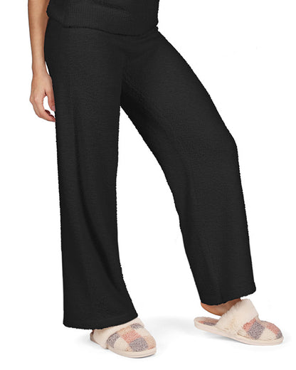 Women's Cozy Knit Ultra-Soft Solid Lounge Pants : Color: Black